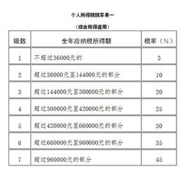 深入解析个人所得税税率，如何合理规划您的税务