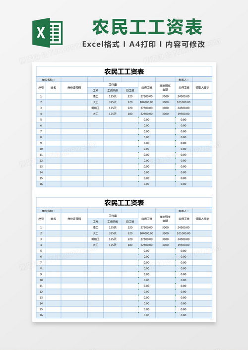 打造高效办公，简单工资表模板的制作与应用