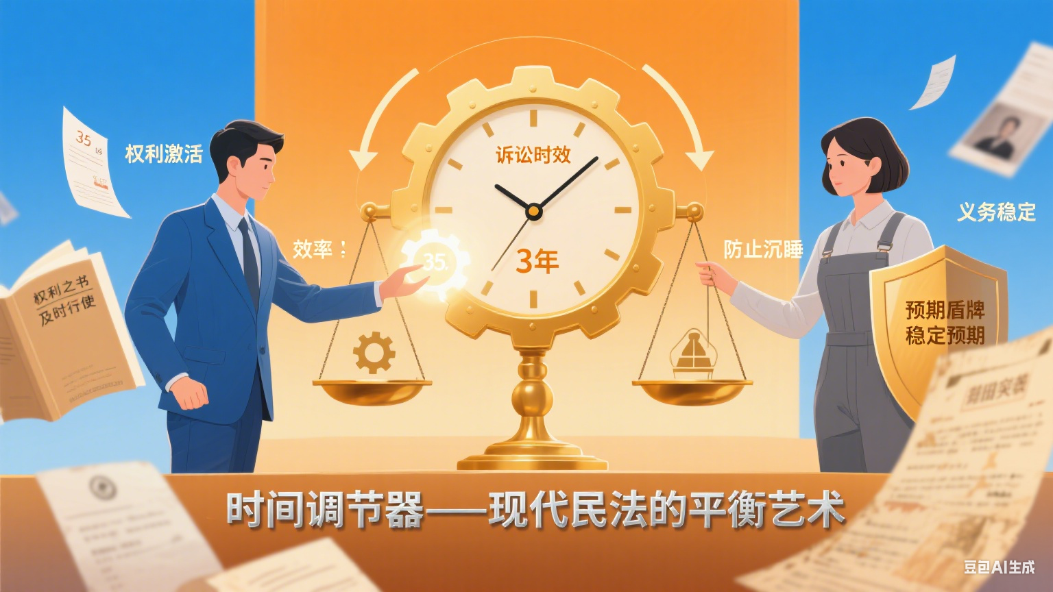 诉讼时效：用 “时间限制” 激活权利，避免纠纷积压。